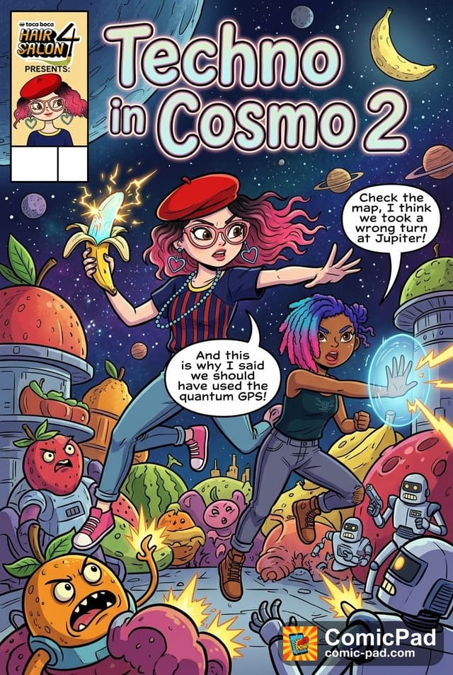 Techno in Cosmo 2 — comic made with ComicPad